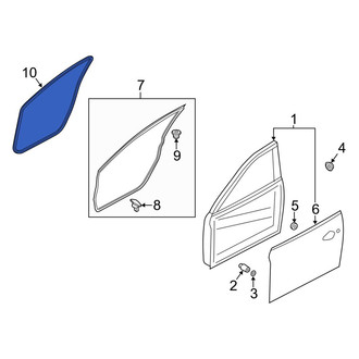 Mazda OE - Front Right Inner Door Seal
