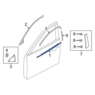 Mazda OE - Front Left Door Belt Molding