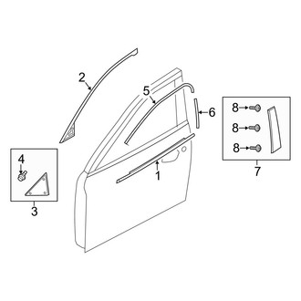 Mazda OE - Front Door - Exterior Trim