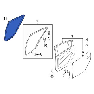 Mazda OE - Rear Right Inner Door Seal
