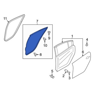 Mazda OE - Rear Left Outer Door Seal