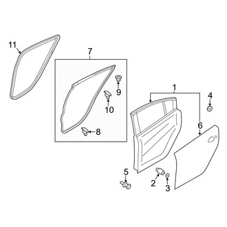 Mazda OE - Rear Door - Door & Components