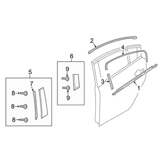 Mazda OE - Rear Door - Exterior Trim