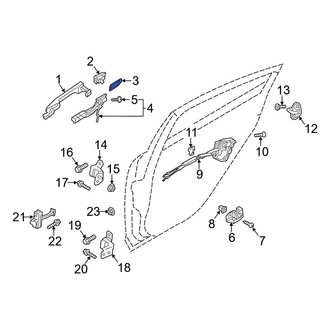 Mazda OE - Right Exterior Door Handle Base Gasket