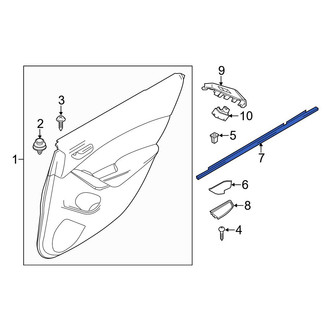 Mazda OE - Rear Left Door Window Belt Weatherstrip