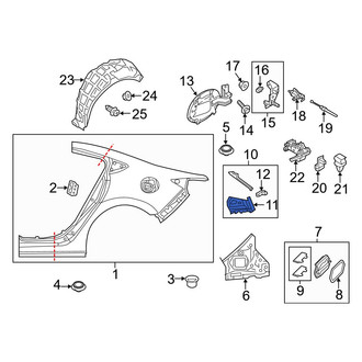 Mazda OE - Rear Left Quarter Panel Gutter