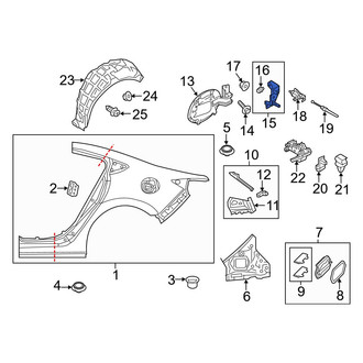 Mazda OE - Fuel Door Bumper