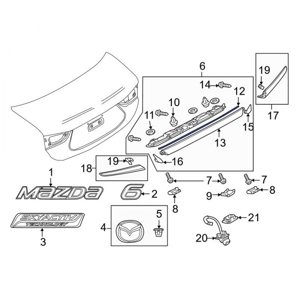 Deck Lid Molding Seal