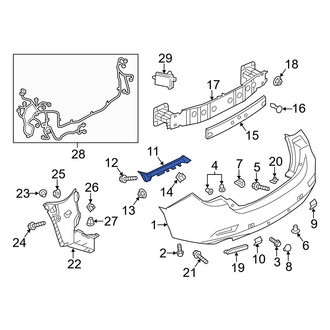 Mazda OE - Rear Right Bumper Cover Support Rail