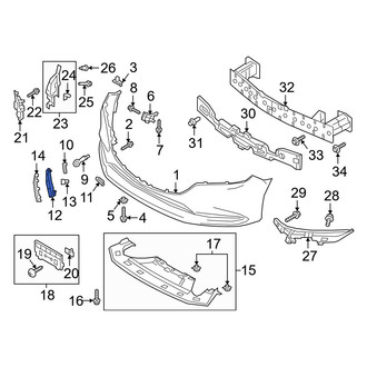 Mazda OE - Front Right Bumper End Cap