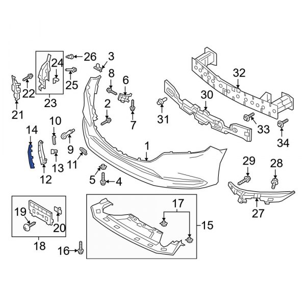 Mazda Oe Gbvg Front Left Bumper Protection Pad