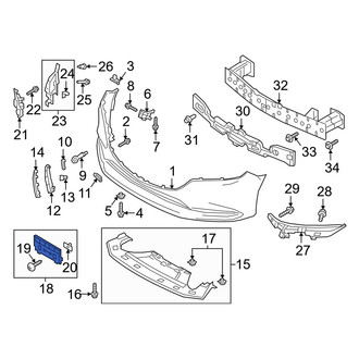 Mazda OE - Front License Plate Bracket