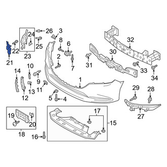 Mazda OE - Front Left Inner Bumper Cover Spacer Panel