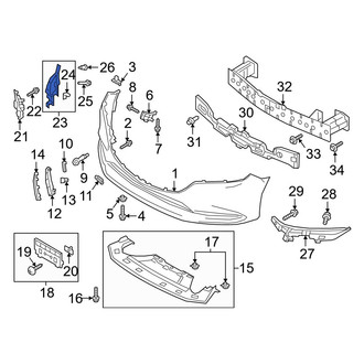 Mazda OE - Front Left Outer Bumper Cover Spacer Panel