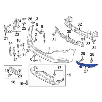 Mazda OE - Front Right Lower Bumper Cover Bracket