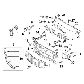 Mazda OE - Radiator Support Air Duct Rivet