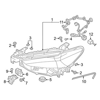 Mazda OE - Front Lamps - Headlamp Components (With Adaptive Headlamps)