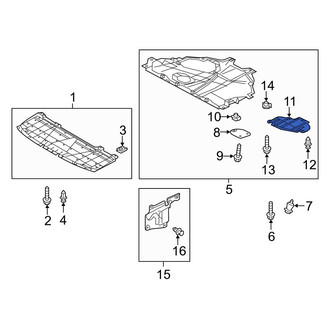 Mazda OE - Rear Radiator Support Splash Shield Cap
