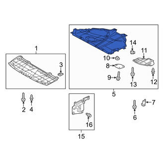 Mazda OE - Front Center Radiator Support Splash Shield