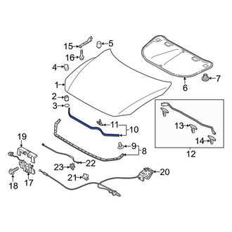 Mazda OE - Front Center Hood Seal