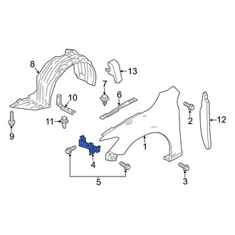 Mazda OE - Left Fender Bracket