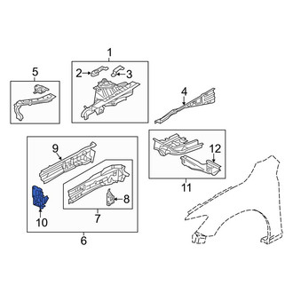 Mazda OE - Front Right Bumper Impact Bar Bracket