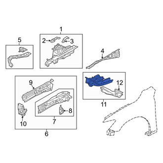 Mazda OE - Front Left Floor Pan Reinforcement