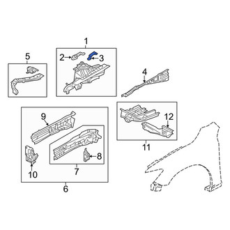 Mazda OE - Left Fender Apron Bracket