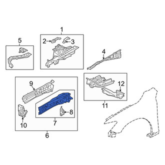 Mazda OE - Front Left Outer Frame Side Member