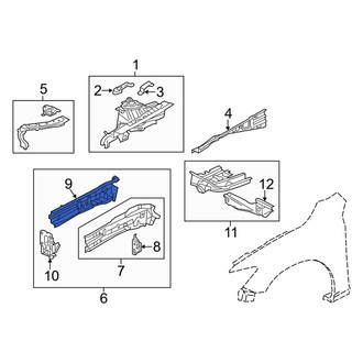 Mazda OE - Front Right Inner Frame Side Member