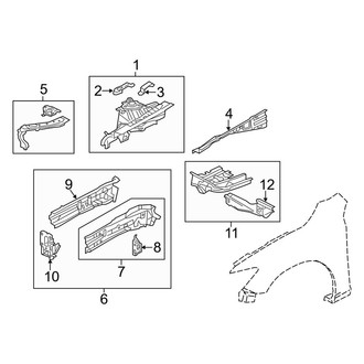Mazda OE - Front Right Frame Side Member Assembly