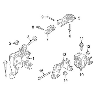Mazda OE - Engine / Transaxle - Engine & Transmission Mounting (2.5L 5 / M Engine VIN Character Automatic Tr)