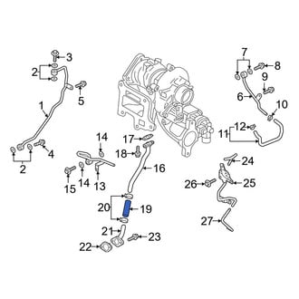 Mazda OE - Center Turbocharger Oil Line