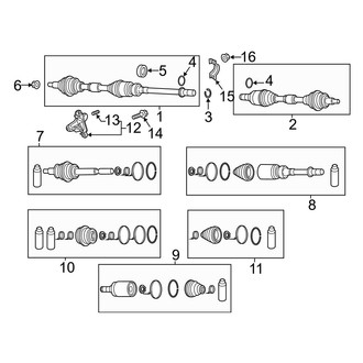 Mazda OE - Front Suspension - Drive Axles