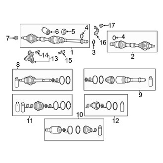 Mazda OE - Front Suspension - Drive Axles