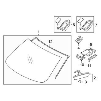 Mazda OE - Windshield - Reveal Moldings