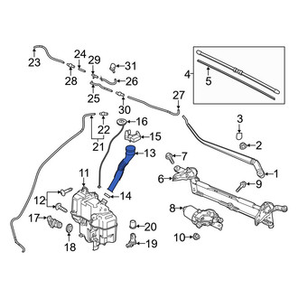 Mazda OE - Front Washer Fluid Reservoir Filler Pipe