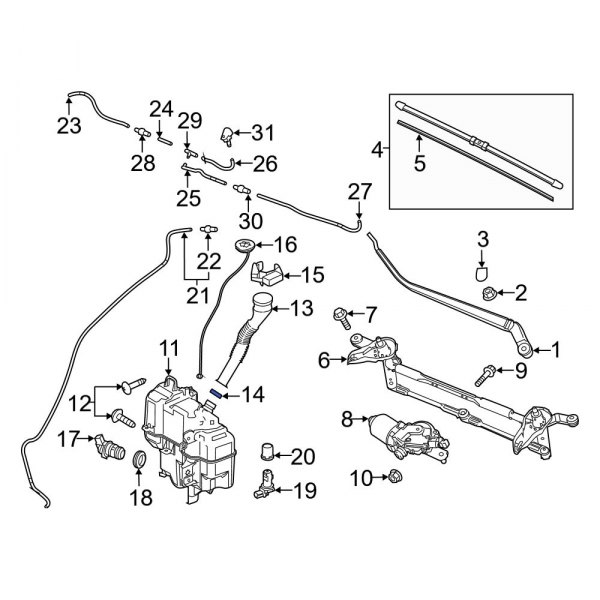 Washer Fluid Reservoir Filler Pipe Grommet