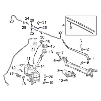 Mazda OE - Front Windshield Washer Hose Connector