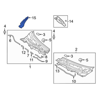 Mazda OE - Front Left Cowl Molding
