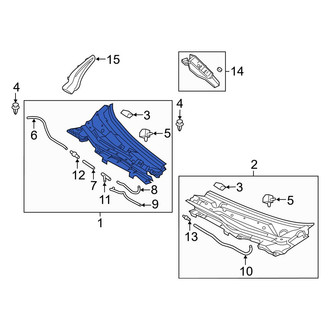 Mazda OE - Front Right Cowl Cover