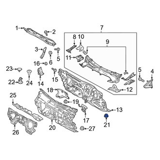 Mazda OE - Floor Pan Splash Shield Nut