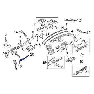 Mazda OE - Front Left Instrument Panel Knee Bolster