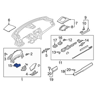 Mazda OE - Left Outer Dashboard Air Vent