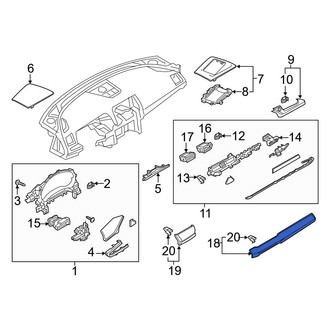 Mazda OE - Front Right Instrument Panel Molding
