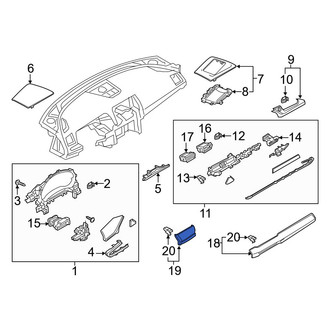 Mazda OE - Front Left Instrument Panel Molding