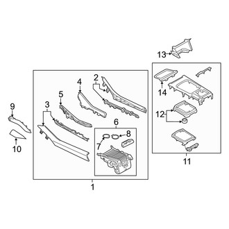 Mazda OE - Center Console (Front Upper Section)