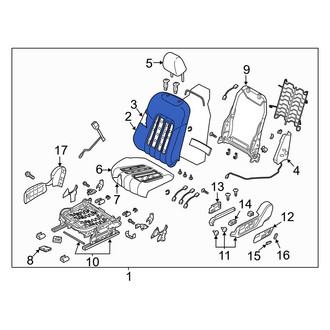 Mazda OE - Front Left Seat Back Cushion Cover