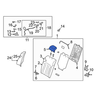Mazda OE - Rear Right Headrest