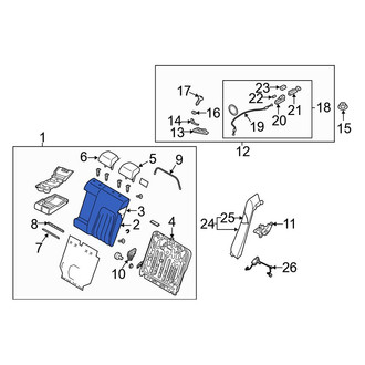 Mazda OE - Rear Left Seat Back Cushion Cover